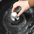 thumbnail image 3 of Stainless Steel Scrubber Brush for Cleaning Pans Pots Stoves Sinks with Detachable Handle Heavy Duty Metal Wool Pad Scraper Kitchen Utensils Cookware Grill Oven BBQ, 3 of 7
