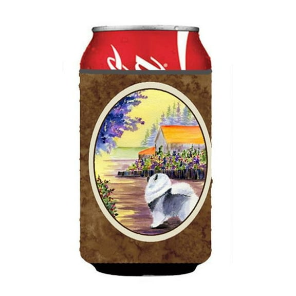 Keeshond Can or bottle sleeve Hugger 12 oz.