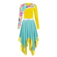 thumbnail image 3 of Raenseen Women Liturgical Praise Dance Dresses Long Sleeve Worship Dancewear Yellow 3XL, 3 of 5