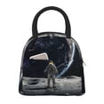 thumbnail image 2 of Haiem Astronaut Standing In The Moon Printed Lunch Bag Women, Lunch Box Lunch Bag for Women, Small Leakproof Cute Lunch Tote Large Capacity Reusable Insulated Cooler Lunch Container, 2 of 6