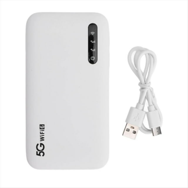 Router Móvil 5G WiFi 6 de 5000 MAh, Portátil, Compatible con 16 Dispositivos, Ranura para Tarjeta SIM, para Teléfono, Tableta y Punto de Acceso de Viaje.