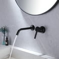 thumbnail image 2 of Single Handle Wall Mounted Bathroom Sink Faucet, Brass Basin Faucet in Matte Black, 2 of 5