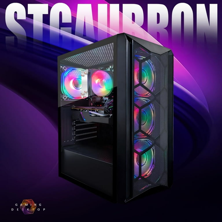 STGAubron Gaming PC Desktop, RX 580 16G, Intel Core i7 up to 3.9G