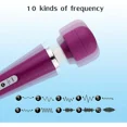 thumbnail image 6 of GIXUSIL Wired Powerful Handheld Wand Massager with 10 Powerful Vibrations, Personal Total Body Therapy Massager Wand for Sports Recovery Muscle Aches Body Pain (Purple), 6 of 9