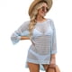 thumbnail image 3 of Traje de Baño de Verano para Mujer, de Crochet, de Corta, Tejido para Playa. Azul un Tamaño, 3 of 10