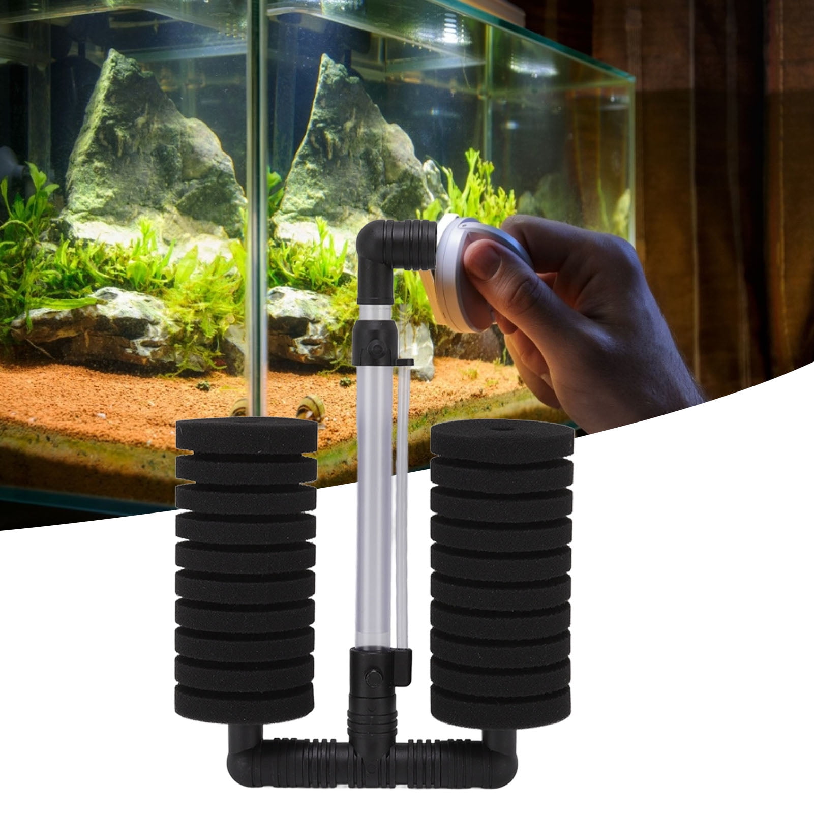 Aquarium Sponge Filter, Pneumatic Professional Fish Tank Power