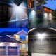 thumbnail image 1 of 4 piezas Lámpara de pared solar para exteriores con luz LED solar Luces de decoración de jardín con sensor de movimiento a prueba de agua, 1 of 5