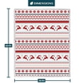 thumbnail image 3 of Manta PAVILIA con forma de copo de nieve rojo y blanco con diseño de reno navideño, 3 of 9