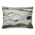 thumbnail image 2 of Creative Products Navy Green Flowing Lines 14x20 Indoor / Outdoor Pillow, 2 of 3