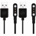 thumbnail image 1 of Chenchen [2 Pack] Smart Watch Charger Cable, Magnetic SmartWatch Accessories Charger Cable 2 Pin Cord, Charger Contact pin spacing 7.62 mm for Smart Watch, Fitness Tracker (2), 1 of 1