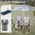 thumbnail image 4 of UBesGoo, Beach Chair,  Two Seat Portable Chair, Folding Chairs for Outside with Umbrella, Fishing Chair with Canopy, With Bag, White Coconut Tree, 4 of 9