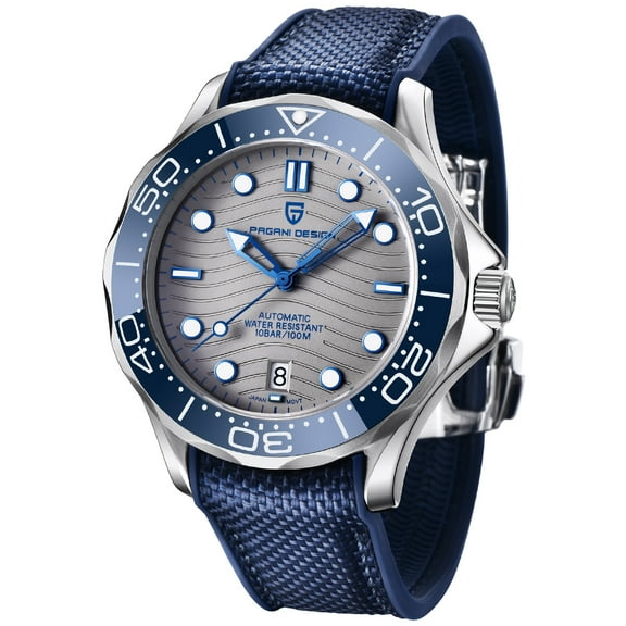 PAGANI DESIGN Men's Automatic Watches 42mm Stainless Steel Sports Waterproof Wrist Watch for Men with Japanese Movement Ceramic Bezel