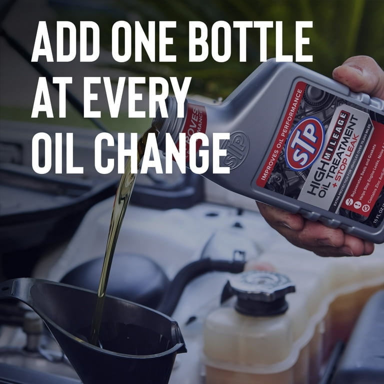 6 pack) STP High Mileage Oil Treatment + Stop Leak Engine