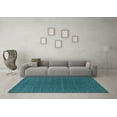 thumbnail image 3 of Ahgly Company Indoor Round Oriental Light Blue Industrial Area Rugs, 5' Round, 3 of 4