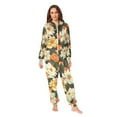 thumbnail image 2 of FORMRS Onesies Pajama for Adults Unisex Hoodie Winter Jumpsuit One Piece Sleepwear, Sizes S-2XL, Bright Floral, 2 of 7