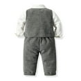 thumbnail image 5 of Vividxx Toddler Boy Clothes Sets Boys Formal Suit Set Elegant Vest Bow Tie Long Sleeve Shirt And Pants Outfit For Toddler Kids Party Wedding 3-4 Years, 5 of 5
