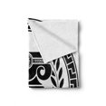 thumbnail image 2 of Retro Soft Flannel Fleece Throw Blanket, Hellenic Column and Laurel Wreath Heraldic with Olive Branch Graphic, Cozy Plush for Indoor and Outdoor Use, 50" x 60", Black White, by Ambesonne, 2 of 6