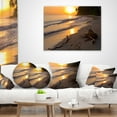 thumbnail image 4 of Designart Palm Trees on Background at Sunset - Seascape Throw Pillow - 12x20, 4 of 5