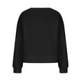 thumbnail image 4 of Mujeres moda casual estampado cuello redondo suelta manga larga blusa corta sudaderas sin capucha Fridja fjkfkj2921, 4 of 8