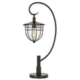 thumbnail image 3 of 60W Alma Metal, Glass Downbridge Lantern Style Table Lamp (Edison Bulb Included), Dark Bronze, 3 of 3