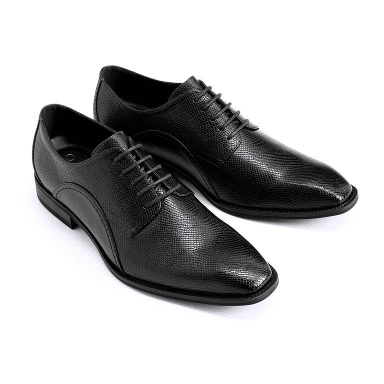 Embossed PU Leather Oxfords - Lace Up Business Casual Dress Shoes Amazon.com: EVSER Dress Oxford Formal Shoes for Men Lace Up  main image 4