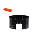thumbnail image 4 of Parabrisas para estufa de camping, plegable, con bolsa de transporte, portátil Negro, 4 of 9