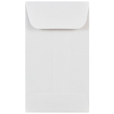 JAM Paper #3 Coin Business Commercial Envelopes, 2 1/2 x 4 1/4, White, Bulk 250/Box
