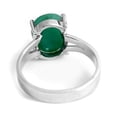 thumbnail image 4 of 925 Sterling Silver Emerald Gemstone Oval Shape Women Ring Christmas Gift , Engagement ,Ring, 4 of 5