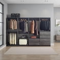 thumbnail image 6 of Dee Modular Closet System, 6 Shelves, 5 Hanging Rods, Gray Wood Finish, 6 of 6