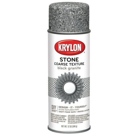 Krylon Coarse Stone Black Granite 12 oz Spray Paint