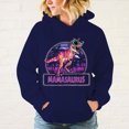 thumbnail image 3 of Sudadera con capucha con estampado de dinosaurio Mamasaurus para mujer, ropa de talla grande, otoño e invierno, popular para el Día de la Madre, 3 of 5