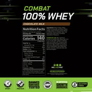 Musclepharm Combat 100% Whey Protein Powder, Chocolate, 25g Protein, 5 Lb