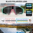 thumbnail image 3 of Gafas para ciclismo KAPVOE polarizadas con protección UV400 rojas, 3 of 6
