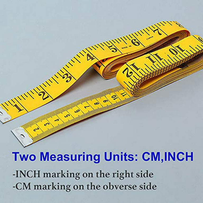  SumVibe 120 Inches/300cm Soft Tape Measure, Pocket Measuring  Tape for Sewing Tailor Cloth Body Measurement, Yellow 2-Pack : Arts, Crafts  & Sewing