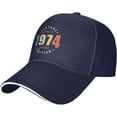 thumbnail image 2 of Womens Golf Hat 51th Birthday Cute Baseball Hats for Women's Vintage 1974 Sports Caps, 2 of 9