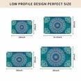 thumbnail image 4 of Teal Blue Boho Door Mat Indoor Outdoor,Retro White Rustic Flower Ethnic Pattern Non Slip Welcome Mat with Rubber Backing,Absorbent Fabric Front Door Mats Entryway Rug for Home Patio Entrance 16"x24", 4 of 8