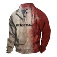 thumbnail image 1 of VBARHMQRT Hoodie Gris à Fermeture Éclair Collection Hommes Chemise Imprimée à Manches Longues Hoodie, 1 of 4