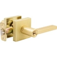 thumbnail image 2 of Vienna Door Lever with Square Rosette, Entry Latch, KW Keyway, Satin Brass by Stone Harbor Hardware, 2 of 4