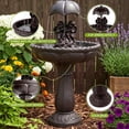 thumbnail image 4 of 38.8 Inch Classical Cherub Angel Pedestal Water Fountain, 2-Tier Classical Resin Pedestal Waterfall Fountain, Stable Anti-Splash Water Flow, Weather Resistant Garden Yard Patio Decor, 4 of 9