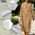 thumbnail image 5 of DISNIMO Womens Midi Dresses Floral Print 3/4 Sleeve Casual Dress V Neck Maxi Dress Casual Summer Dresses Fashion Outfits, S, 5 of 6