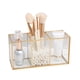 thumbnail image 4 of Caja de Almacenamiento de Pinceles de Maquillaje de Vidrio Transparente, Contenedor de Cosméticos Dorado, Soporte para Lápiz Labial, Organizador de Pinceles de Maquillaje, 4 of 5