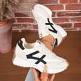 thumbnail image 4 of Womens Thick Sole Sneakers Fashion Suede Lace-Up Arch Support Breathable Walking Shoes Casual Vintage Outdoor Athletic Shoes for All Seasons, 4 of 5