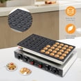 thumbnail image 3 of 50 Hole Commercial Waffle Maker Machine 2400W, Stainless Steel Electric Waffle Iron with Non Stick Coating, Precise Temperature Timer Control 122-572F for Home Restaurant Dessert Shop, 3 of 7