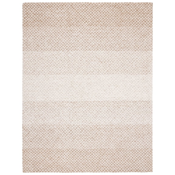 SAFAVIEH Micro-Loop Arnold Diamond Area Rug, Beige/Ivory, 8' x 10'