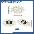 thumbnail image 2 of 1 Pair Pearl Flower Shoe Clips 1.5x2.5inch White Bridal Wedding Floral Shoes Clips Charms with Beads Detachable Handmade Flower Shoes Buckle Clips for Women Girls Brides Floral White 1set, 2 of 6