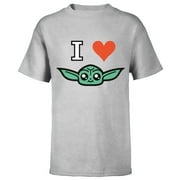 Star Wars The Mandalorian I Love Grogu - Short Sleeve T-Shirt for Kids - Customized-Athletic Heather