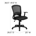 thumbnail image 3 of Scranton & Co Mid-Back Mesh Office Chair with Padded Seat in Black, 3 of 6