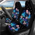 thumbnail image 2 of KUIFORTI Blue Mushroom Automobile Seat Covers 14 Pieces with Seat Belt Pads Steering Wheel Cover Auto Center Console Pad Car Headrest Covers Cars Cup Coasters for Most Cars, 2 of 6