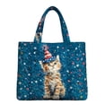 thumbnail image 6 of Ankishi American Flag Tote Bag Men Quilted Cat Vintage Casual Patriotic Fashion Large Shoulder Hobo Tote Bag for Shopping, 6 of 6