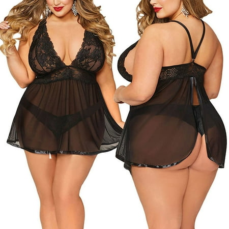 

Hxroolrp Lingerie for Womens Lingerie Plus Size Open Back Lingerie Lace Sleepwear